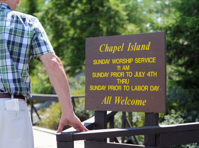 Island Chapel services are offered from the Sunday prior to July 4th through the Sunday prior to Labor Day. 2014.