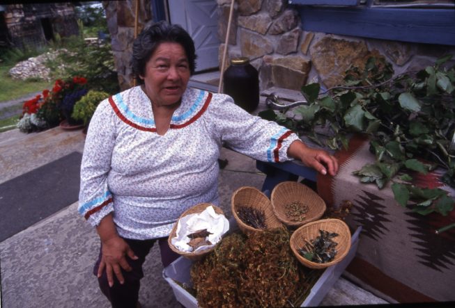 Cecilia Kaienes Mitchell, traditional herbalist and medicine woman, Akwesasne, NY.