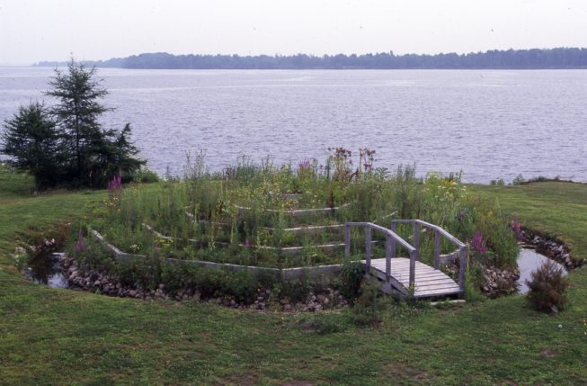 Cecilia Kaienes Mitchell's five-tiered medicine wheel garden.