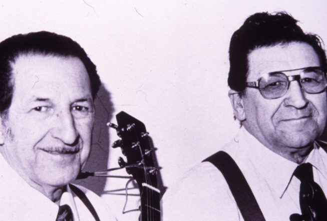 Country music pioneer Clarence Richards with musical partner. 