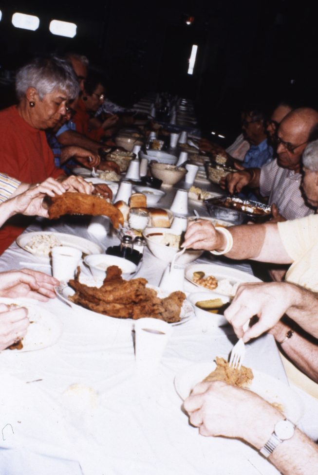 The community enjoys digging in.