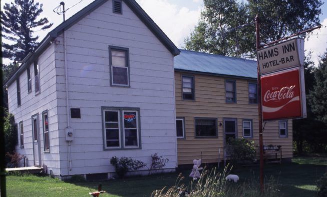 Ham’s Inn, 1993. Ham Ferry held listeners rapt for hours on end at this small bar located at Sevey’s Corners near Childwold, NY.