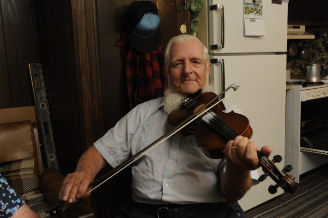 Traditional dance fiddler Leon Boyea, 2013.
