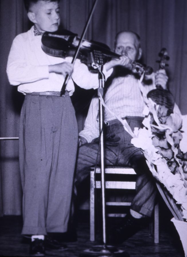 Family photo courtesy of the Perkins Family Band. Date and photographer unknown.