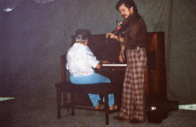 The Perkins Family Band at a past performance. Date and photographer unknown.
