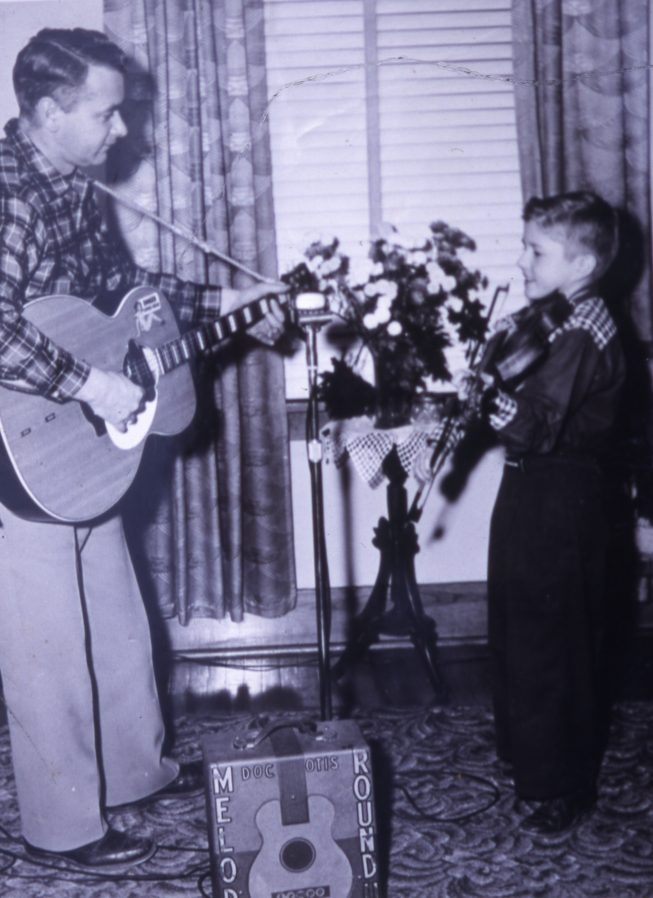 The Perkins Family Band at a past performance. Date and photographer unknown.