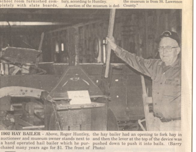 1999 newspaper clipping. Courtesy of Roger Huntley.