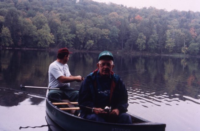 Roger Huntley fishing. Date and photographer unknown.
