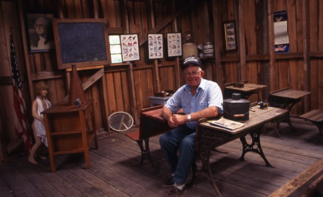 Farm and household auctioneer Roger Huntley, 1996.