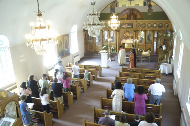 St. Vasilios Greek Orthodox Church service, Watertown, NY.